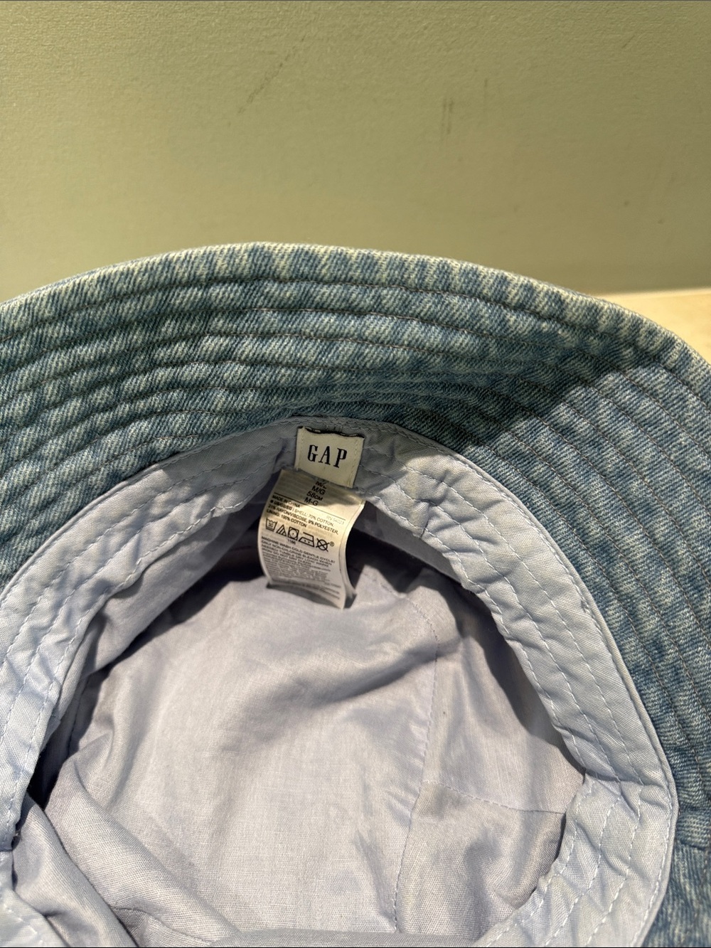 Gap Light Denim Bucket Hat, size M/L - Picture 4 of 5